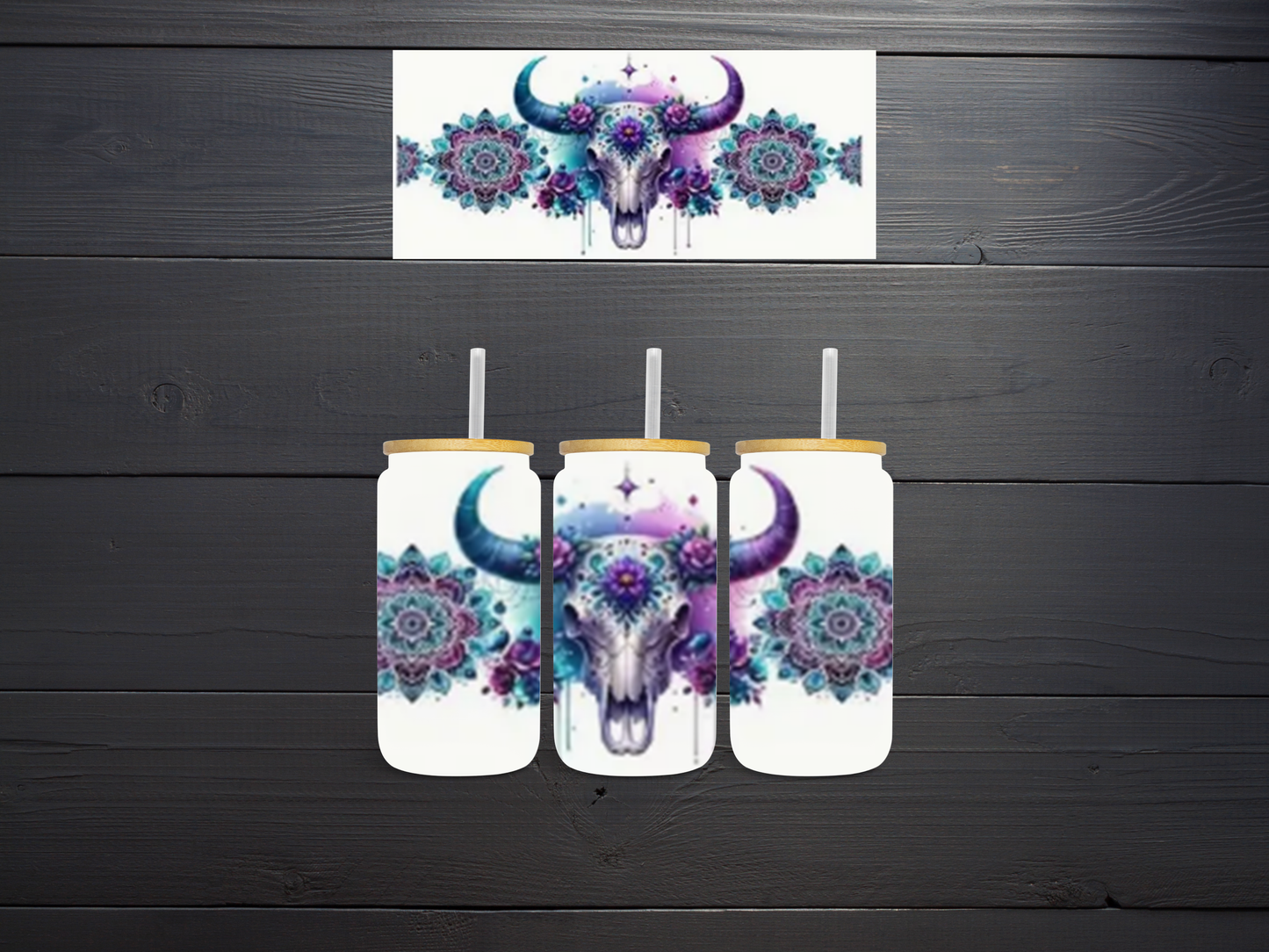 Purple Cow Skull