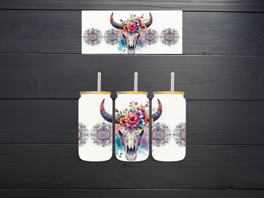 Flowers & Colors "Cow Skulls"