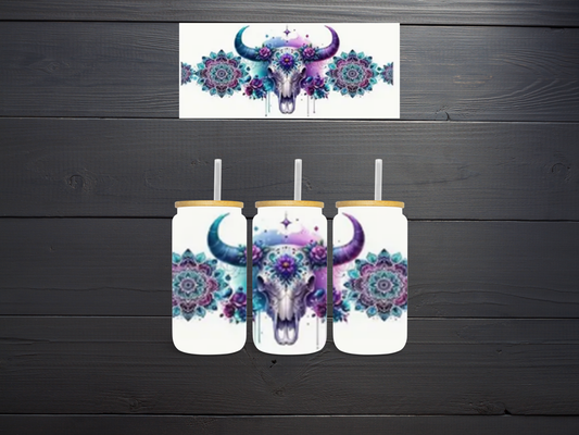Purple Cow Skull