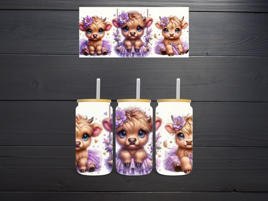 Purple Highland Cow
