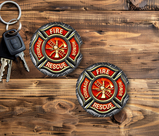 Maltese Cross With "Fire Honor Rescue Courage"