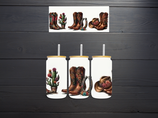 Boots, Cactus, Horeshoe,