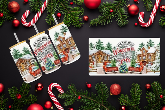 16oz - Country Christmas - It's the most wonderful time of the year.