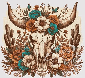 "Floral Skull Tee"